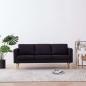 Preview: ARDEBO.de - 3-Sitzer-Sofa Stoff Schwarz