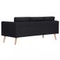 Preview: 3-Sitzer-Sofa Stoff Schwarz