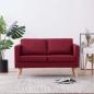 Preview: ARDEBO.de - 2-Sitzer-Sofa Stoff Weinrot
