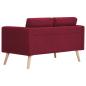 Preview: 2-Sitzer-Sofa Stoff Weinrot