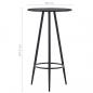 Preview: Bartisch Schwarz 60×107,5 cm MDF