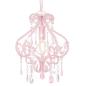 Preview: Deckenleuchte mit Perlen Rosa Rund E14