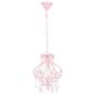 Preview: Deckenleuchte mit Perlen Rosa Rund E14