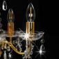 Preview: Kronleuchter mit Perlen Golden Rund 5×E14