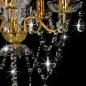 Preview: Kronleuchter mit Perlen Golden Rund 5×E14