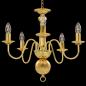 Preview: Kronleuchter Golden 5 x E14-Glühbirnen