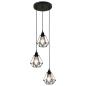 Preview: Deckenleuchte mit Diamant-Design Schwarz 3 x E27 Glühbirnen