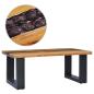 Preview: Couchtisch 100 x 50 x 40 cm Massivholz Teak und Polyresin