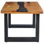 Preview: Couchtisch 100 x 50 x 40 cm Massivholz Teak und Polyresin