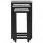 Preview: Satztische 3 Stk. Massivholz Teak und Polyresin