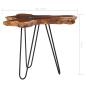 Preview: Couchtisch 70 x 45 cm Massivholz Teak und Polyresin