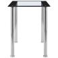 Preview: Esstisch Schwarz und Transparent 120 x 60 x 75 cm Hartglas