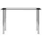 Preview: Esstisch Schwarz und Transparent 120 x 60 x 75 cm Hartglas