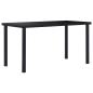 Preview: Esstisch Schwarz 140 x 70 x 75 cm Hartglas