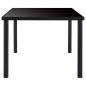 Preview: Esstisch Schwarz 160 x 80 x 75 cm Hartglas