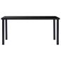Preview: Esstisch Schwarz 160 x 80 x 75 cm Hartglas