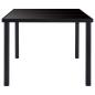 Preview: Esstisch Schwarz 160 x 80 x 75 cm Hartglas