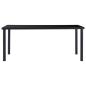 Preview: Esstisch Schwarz 180 x 90 x 75 cm Hartglas