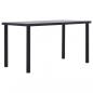 Preview: ARDEBO.de - Esstisch Schwarz und Betongrau 140 x 70 x 75 cm MDF