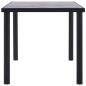 Preview: Esstisch Schwarz und Betongrau 160 x 80 x 75 cm MDF