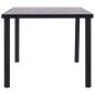 Preview: Esstisch Schwarz und Betongrau 200 x 100 x 75 cm MDF