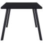 Preview: Esstisch Schwarz 160 x 80 x 75 cm Hartglas