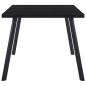 Preview: Esstisch Schwarz 160 x 80 x 75 cm Hartglas