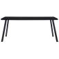 Preview: Esstisch Schwarz 160 x 80 x 75 cm Hartglas
