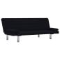 Preview: Schlafsofa mit zwei Kissen Schwarz Polyester