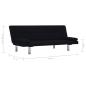 Preview: Schlafsofa mit zwei Kissen Schwarz Polyester