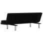 Preview: Schlafsofa mit zwei Kissen Schwarz Polyester