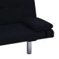 Preview: Schlafsofa mit zwei Kissen Schwarz Polyester