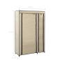 Preview: Faltschrank Creme 110x45x175 cm Stoff