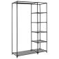 Preview: Faltschrank Grau 110x45x175 cm Stoff