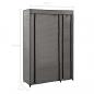 Preview: Faltschrank Grau 110x45x175 cm Stoff
