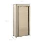Preview: Schuhschrank mit Abdeckung Cremeweiß 58 x 28 x 106 cm Stoff