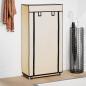Preview: Schuhschrank mit Abdeckung Cremeweiß 58 x 28 x 106 cm Stoff