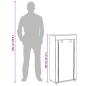 Preview: Schuhschrank mit Abdeckung Grau 58 x 28 x 106 cm Stoff