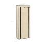 Preview: Schuhschrank mit Abdeckung Cremeweiß 57 x 29 x 162 cm Stoff   