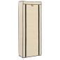 Preview: Schuhschrank mit Abdeckung Cremeweiß 57 x 29 x 162 cm Stoff   