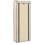 Preview: Schuhschrank mit Abdeckung Cremeweiß 57 x 29 x 162 cm Stoff   