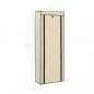 Preview: Schuhschrank mit Abdeckung Cremeweiß 57 x 29 x 162 cm Stoff   