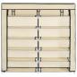 Preview: Schuhschrank mit Abdeckung Cremeweiß 115 x 28 x 110 cm Stoff