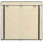 Preview: Schuhschrank mit Abdeckung Cremeweiß 115 x 28 x 110 cm Stoff