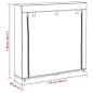 Preview: Schuhschrank mit Abdeckung Cremeweiß 115 x 28 x 110 cm Stoff