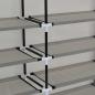 Preview: Schuhschrank mit Abdeckung Grau 115 x 28 x 110 cm Stoff