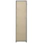 Preview: Stoffschrank mit Fächern Kleiderstangen Creme 150x45x176cm