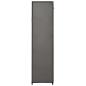 Preview: Stoffschrank mit Fächern Kleiderstangen Grau 150x45x176cm