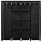Preview: Kleiderschrank mit 4 Fächern Schwarz 175 x 45 x 170 cm