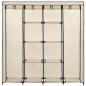 Preview: Kleiderschrank mit 4 Fächern Creme 175 x 45 x 170 cm